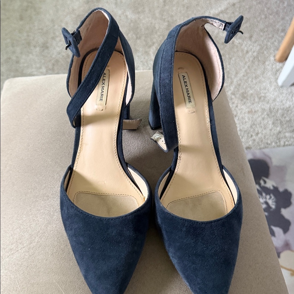 Alex Marie Blue Heels with Ankle Strap
